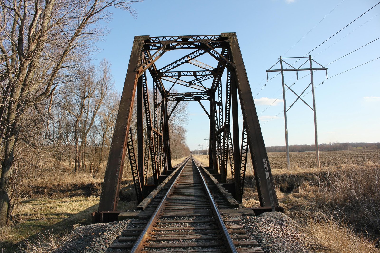 Looking south